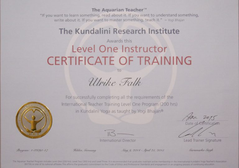 Ulrike Falk - Level One Instructor - The Kunalini Research Institute